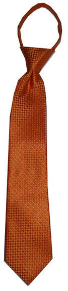 Boys' Orange Zipper Necktie, , large