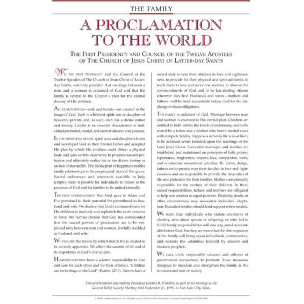 Spanish Family Proclamation Print, , large image number 0