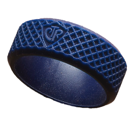 Silicone Navy Bevel Grid CTR Ring