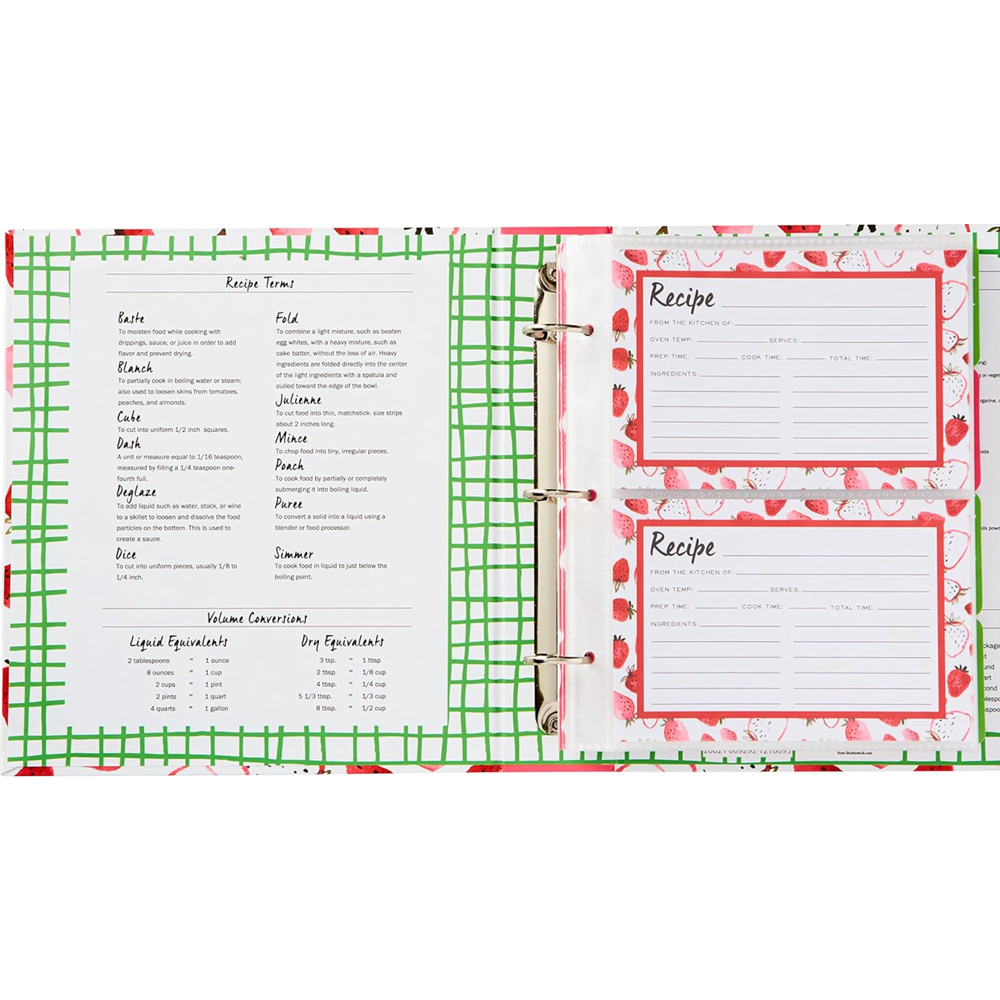 Strawberry Fields Pocket Page Recipe Book, , large