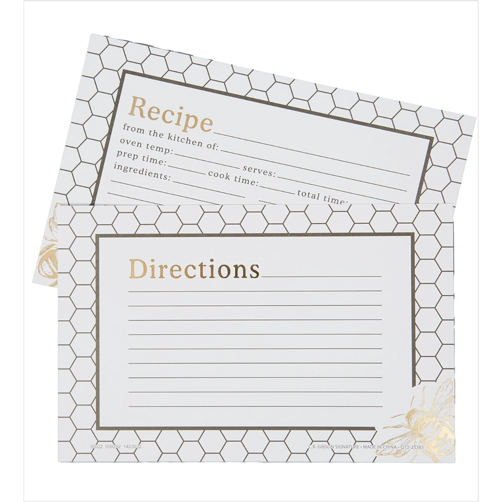 Honeycomb Hive Recipe Cards, , large image number 1