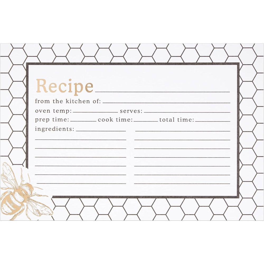 Honeycomb Hive Recipe Cards, , large image number 0