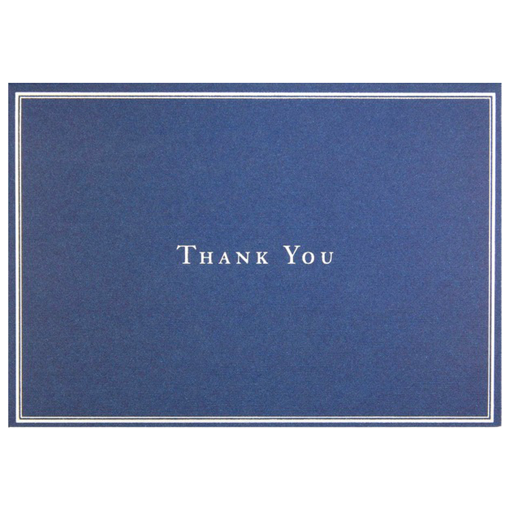 Navy Blue Thank You Note Cards, , large image number 0