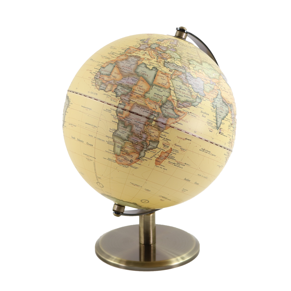 Globe Antique with Bronze Base