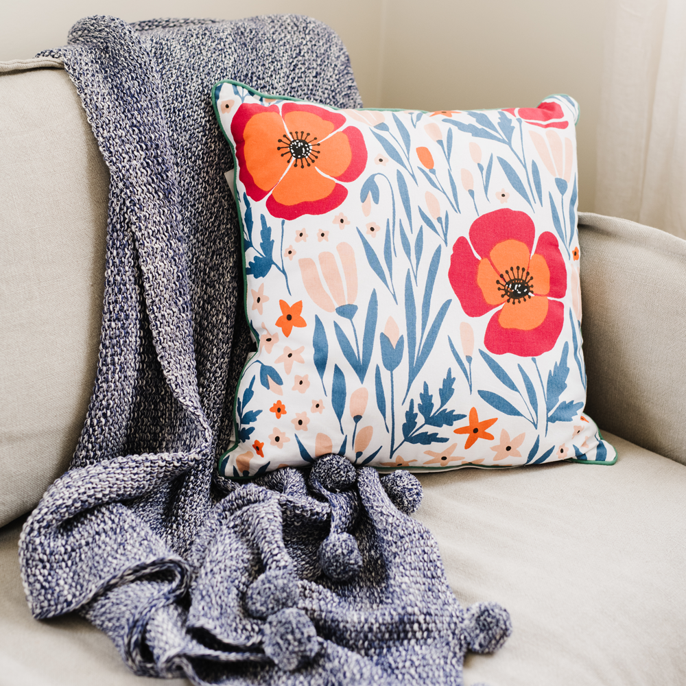 Throw Blanket with Pom Poms, , large image number 7