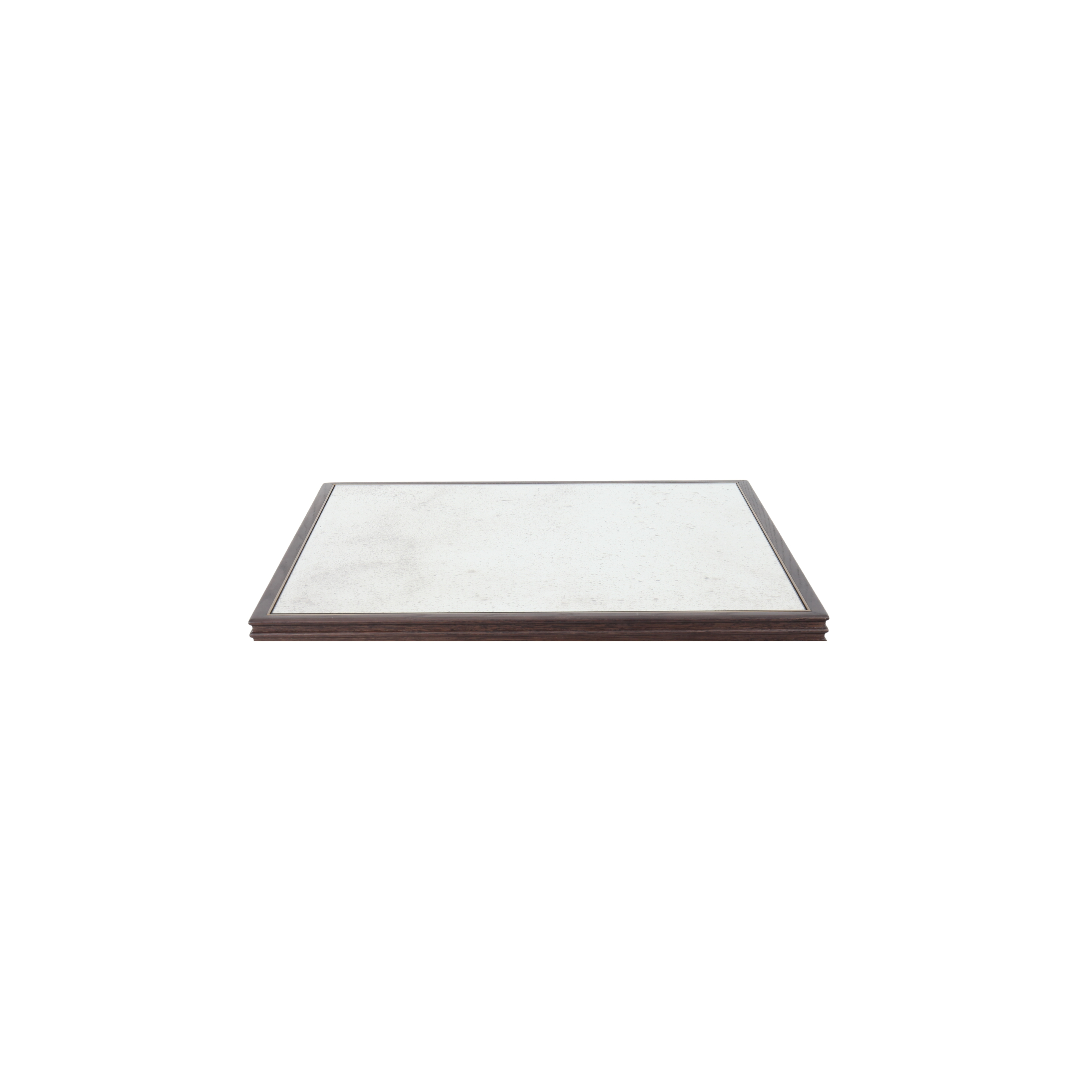 Carville Square Mirror Top with Metal Inset Trim