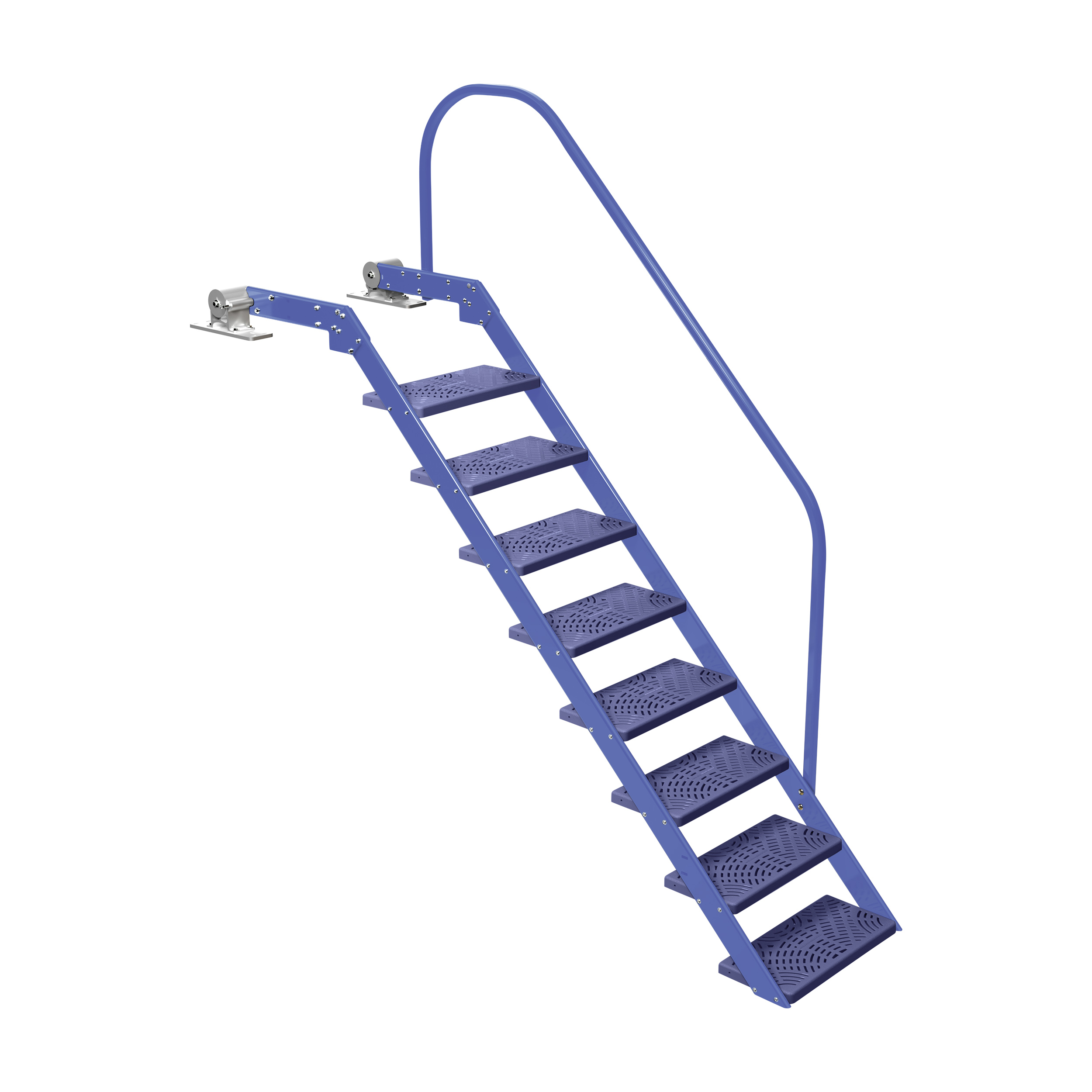 Platform Ladder Step Return Spring 43028AB-BL 8-Step NautiSteps Spring-Assisted Dock Ladder - Azure Blue ...