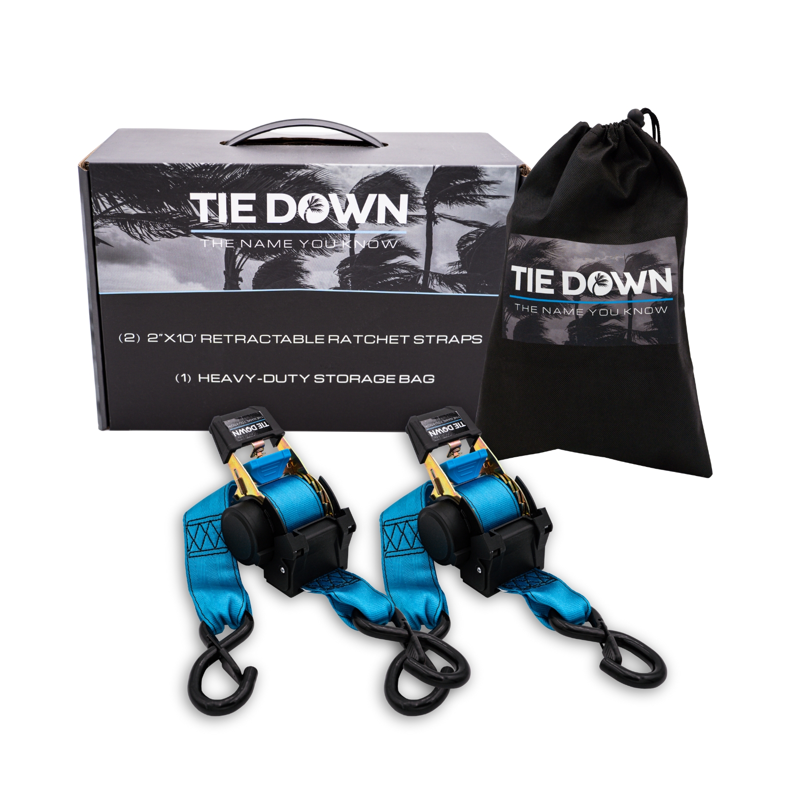 M1Moto Heavy Duty Motorcycle Tie Down Straps - 2" X 10', 10,000 Lb Strength, Endless Loop, 2 Pack (Blue)