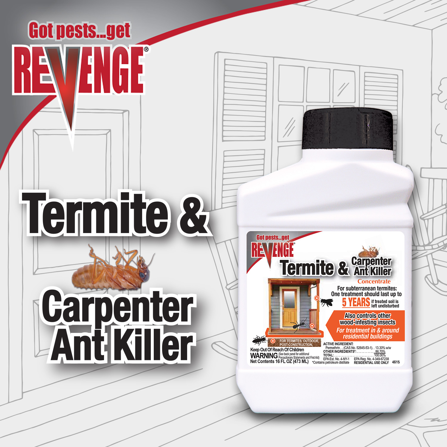 Revenge Termite & Carpenter Ant Control Concentrate