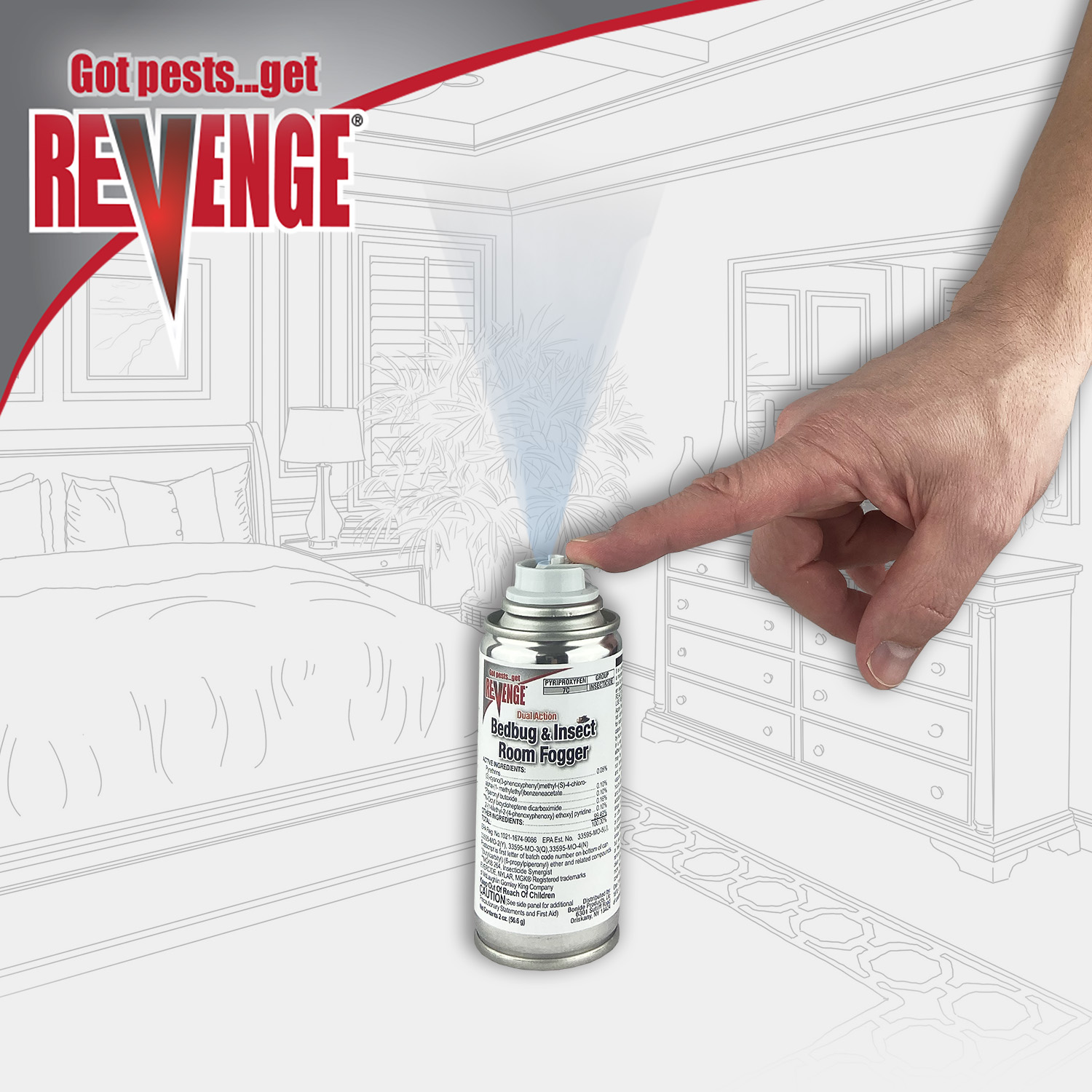 Dual-Action Bedbug & Insect  Room Fogger