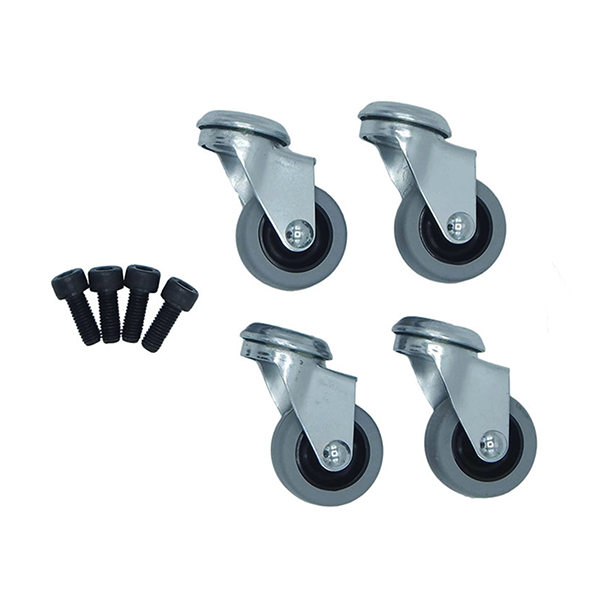 Set of metal casters