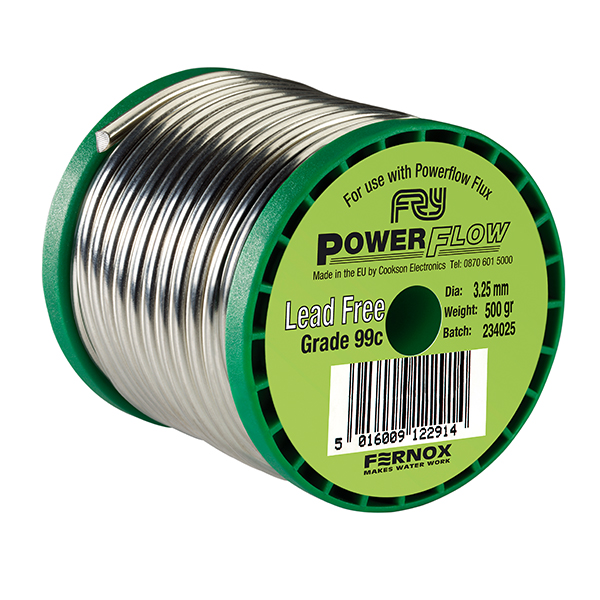 Powerflow Lead Free Solder 99c SN/CU 3.25mm