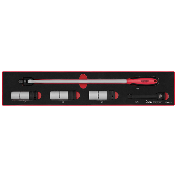 TENG 5PCE AUTO WHEEL TOOL SET W/SOCKETS - TEX-TRAY