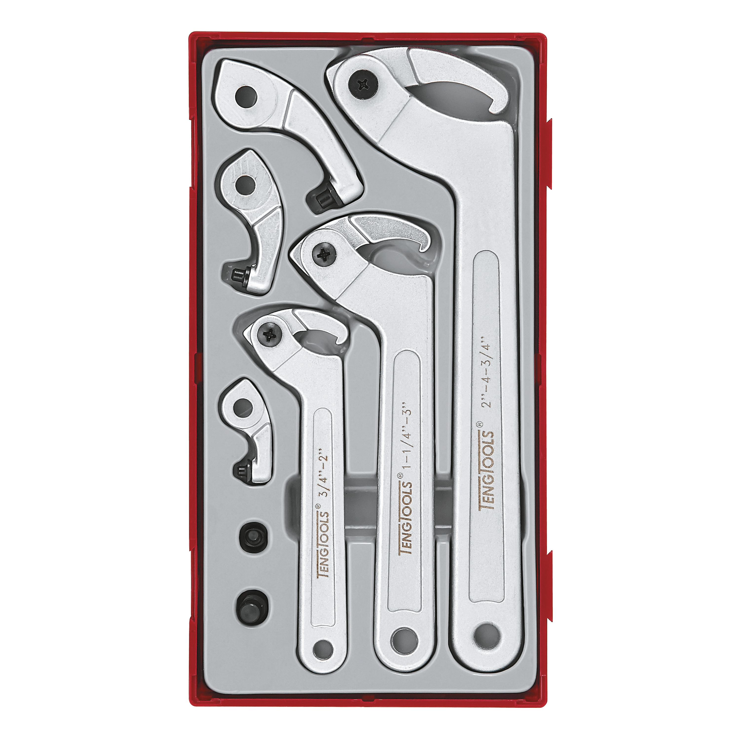TENG 8PCE HOOK & P WRENCH SET - TC-TRAY