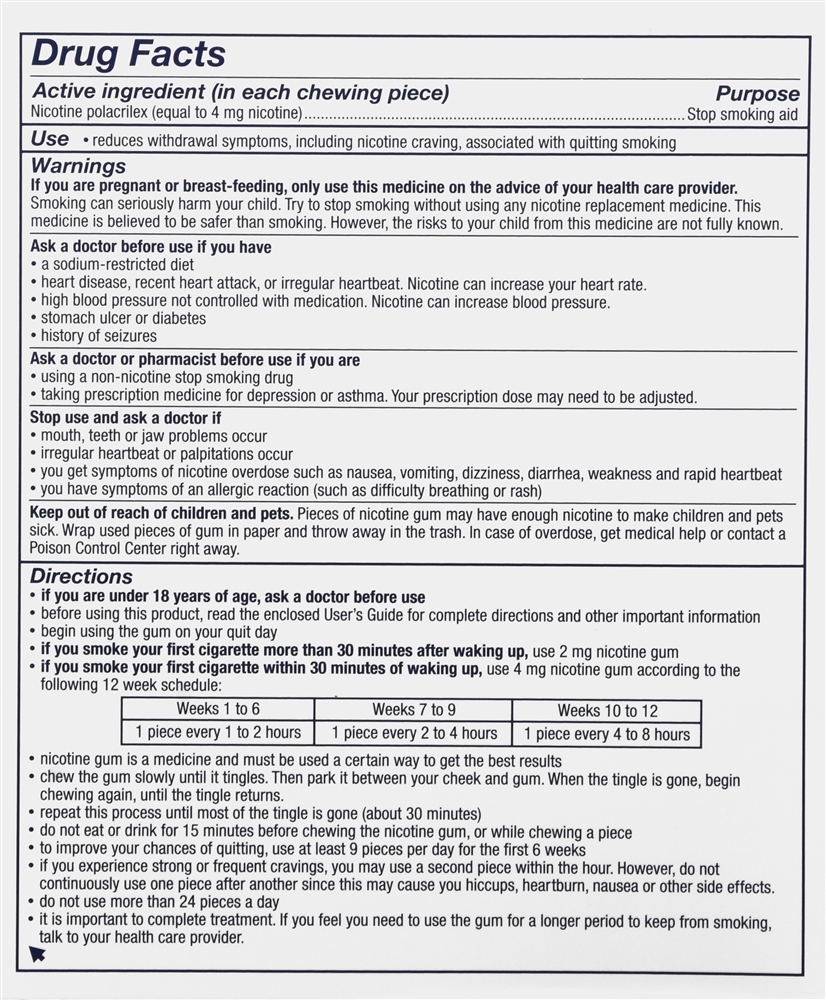 Nicorette® Stop Smoking Aid 4mg Nicotine Gum, Fruit Chill ...