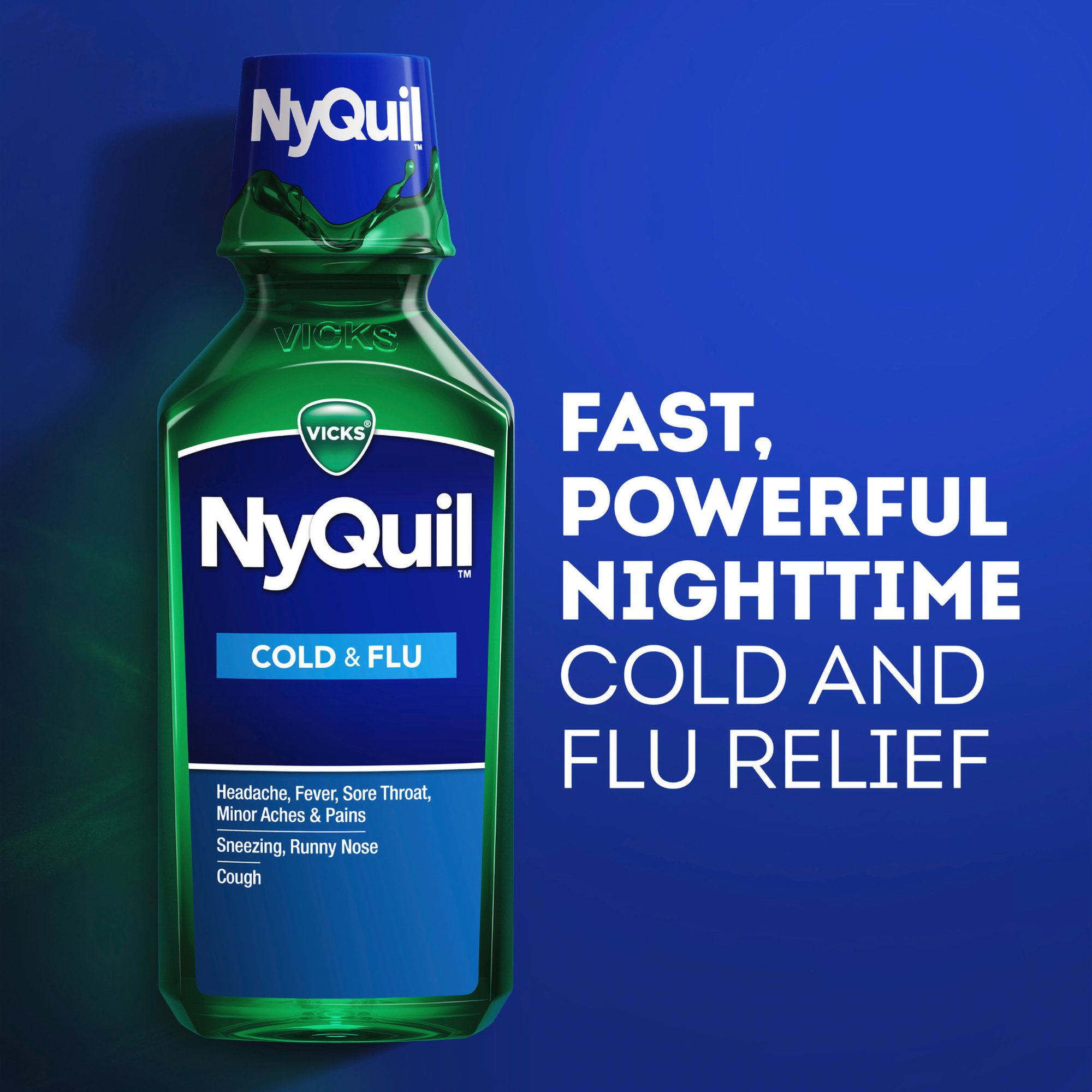 Vicks NyQuil Cold & Flu Liquid Medicine, Original Flavor - 8 fl oz | Optum  Store