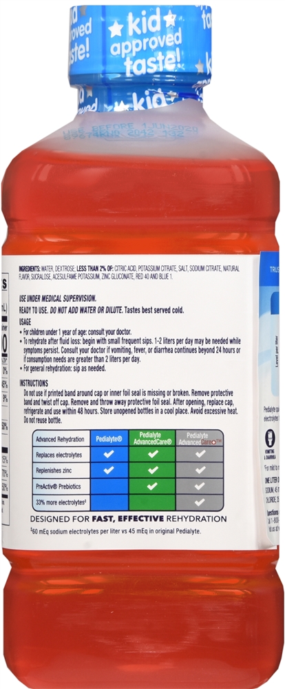 Pedialyte Electrolyte Solution, Strawberry - 33.8 fl oz ...