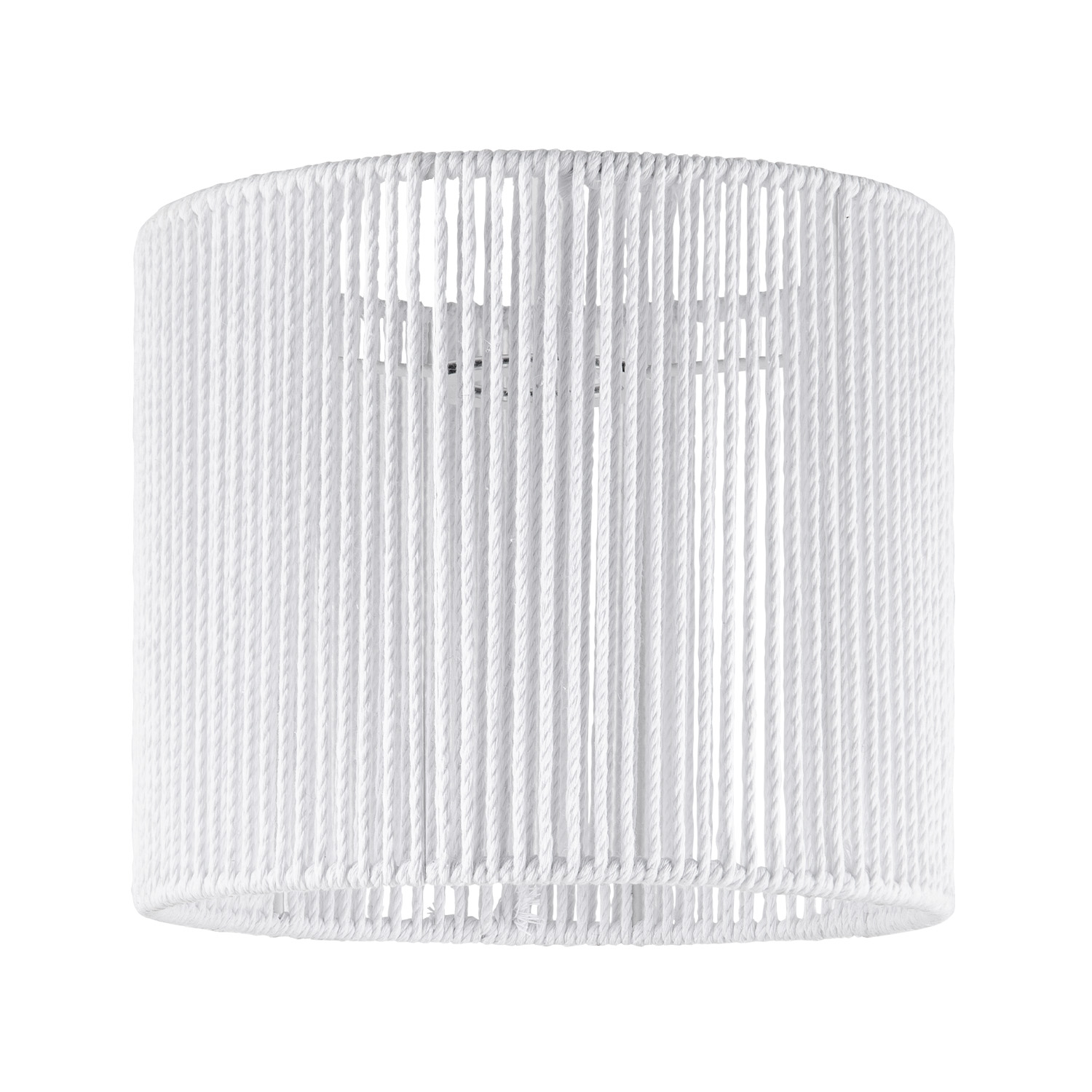 Papieren Woven Lampenkap - Cilindrisch - White - Moderne stijl - ø20 x 17 cm - E27 fitting - Voor Wandlampen en Tafellampen - Ontworpen voor woonkamer en eetkamer