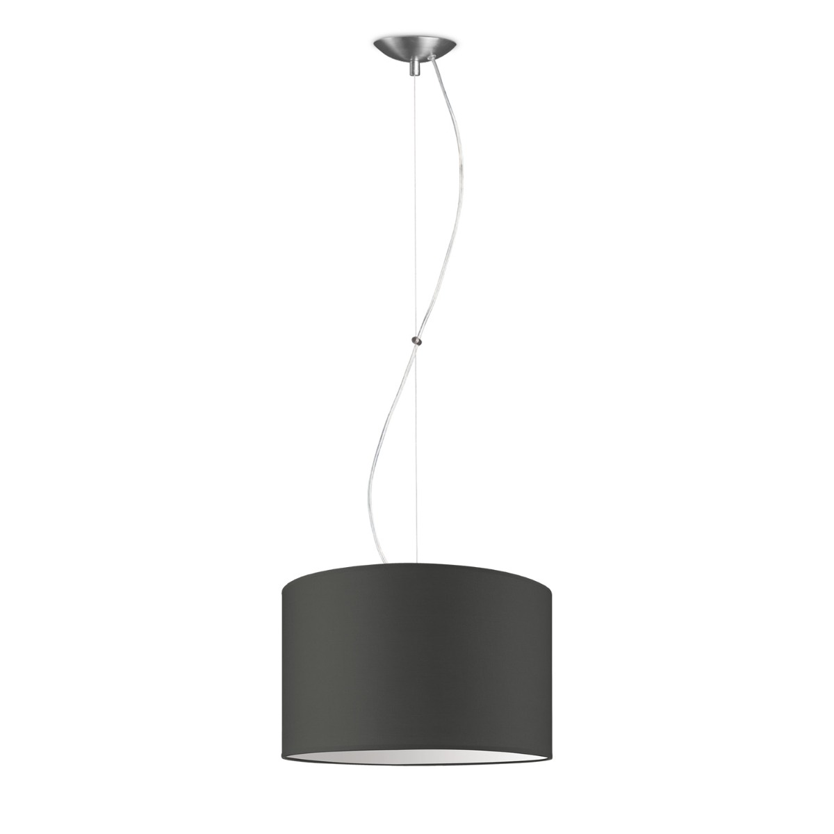 Moderne hanglamp Bling - antraciet - verlichtingspendel Deluxe inclusief lampenkap 35/35/21cm - pendel lengte 100 cm - geschikt voor E27 LED lamp - Pendellamp geschikt voor woonkamer, slaapkamer, keuken