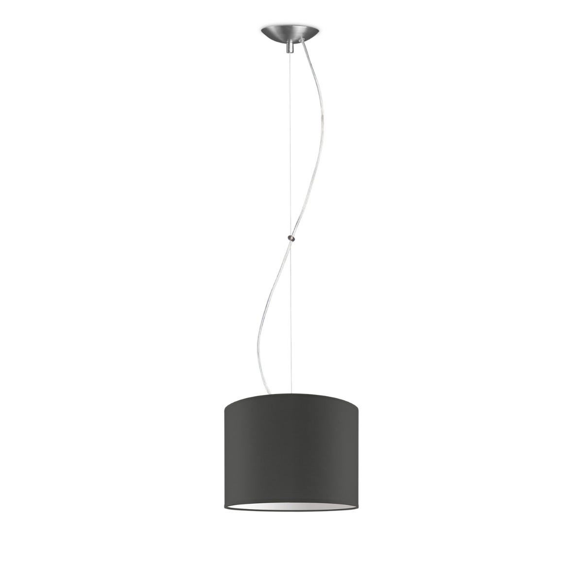 Moderne hanglamp Bling - antraciet - verlichtingspendel Deluxe inclusief lampenkap 25/25/19cm - pendel lengte 100 cm - geschikt voor E27 LED lamp - Pendellamp geschikt voor woonkamer, slaapkamer, keuken