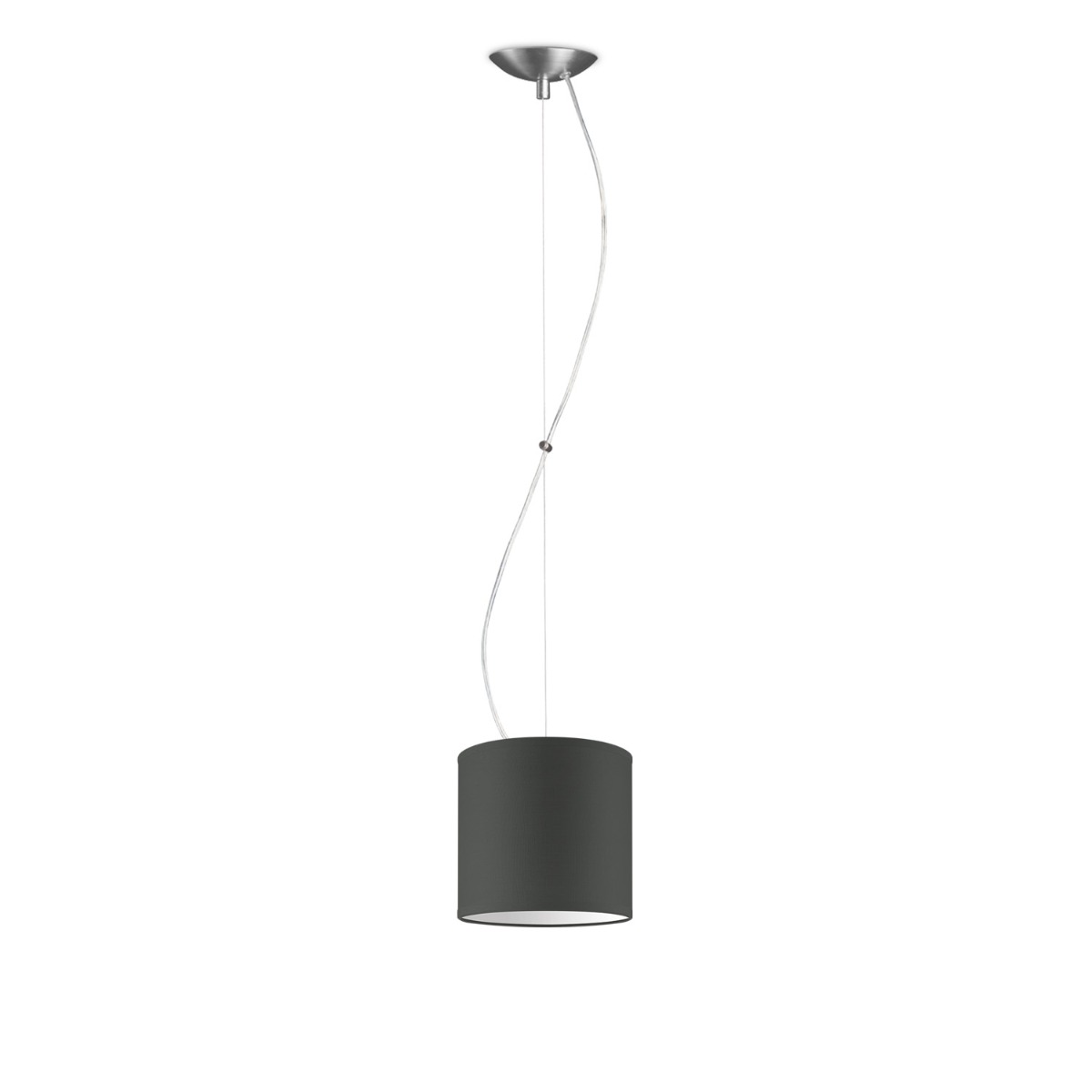 Moderne hanglamp Bling - antraciet - verlichtingspendel Deluxe inclusief lampenkap 16/16/15cm - pendel lengte 100 cm - geschikt voor E27 LED lamp - Pendellamp geschikt voor woonkamer, slaapkamer, keuken