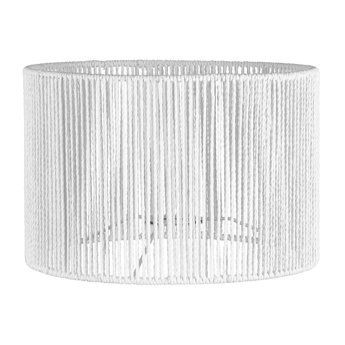 Papieren Woven Lampenkap - Cilindrisch - White - Moderne stijl - ø30 x 20 cm - E27 fitting - Voor Tafellampen en Hanglampen - Ontworpen voor woonkamer en eetkamer