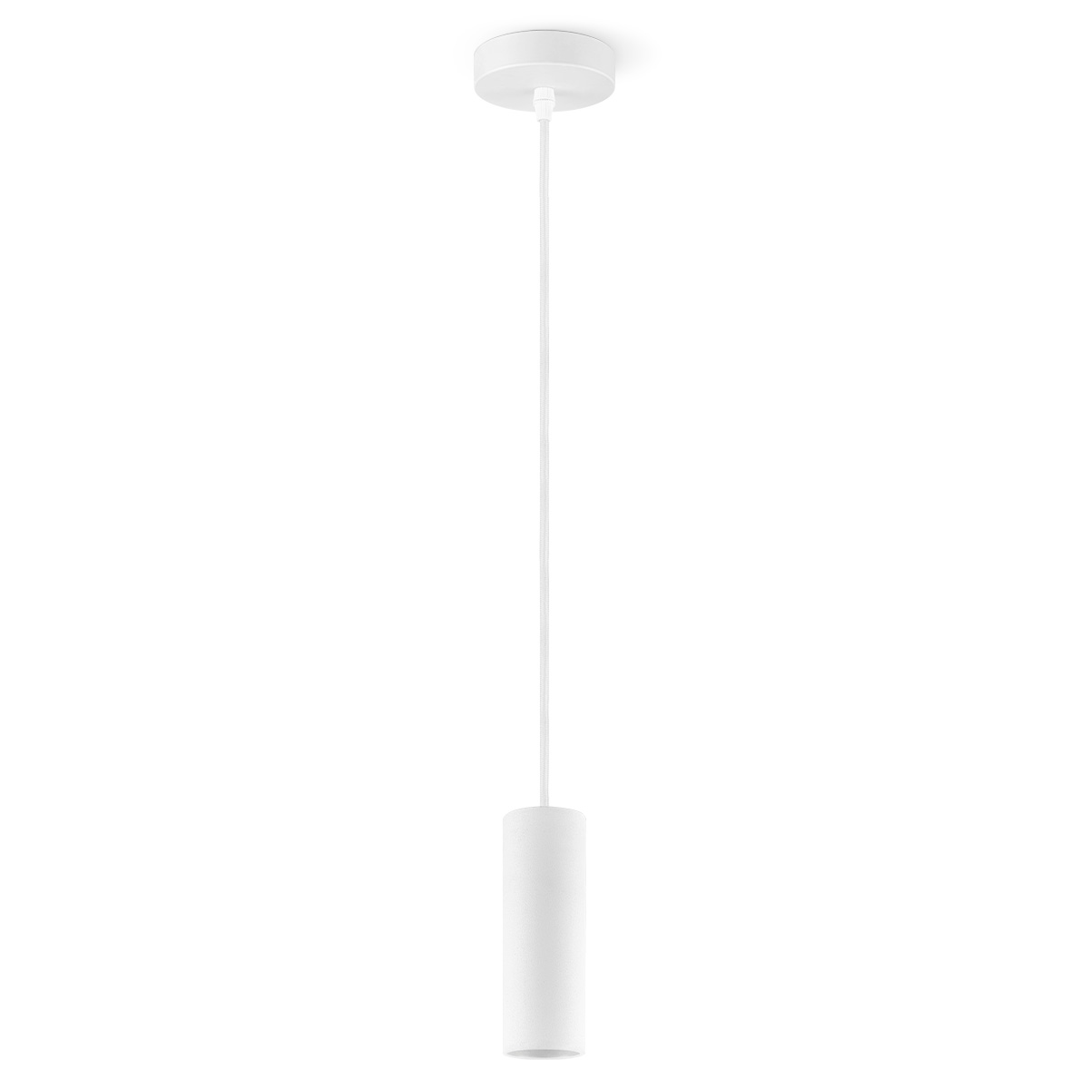 Moderne Hanglamp Saga - Wit - 10/10/120cm - hanglamp gemaakt van Metaal - geschikt voor E27 LED lichtbron - Pendellamp geschikt voor woonkamer, slaapkamer, keuken