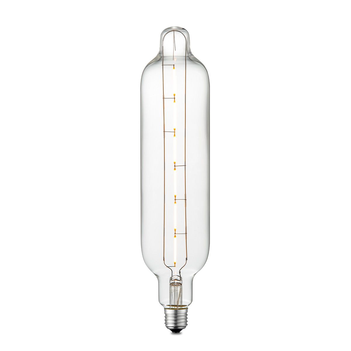 Edison Vintage LED filament lichtbron Carbon - Helder - G78 Tube - Retro LED lamp - 7.8/7.8/33cm - geschikt voor E27 fitting - Dimbaar - 5W 400lm 3000K - warm wit licht