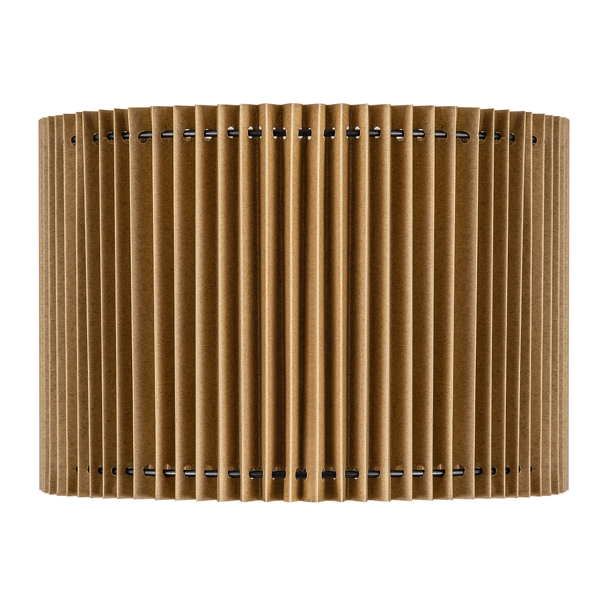 Papieren Gevouwen Lampenkap - Cilindrisch - Brown - ø30 x 20 cm - E27 fitting - Voor Hanglampen en Tafellampen - Ontworpen voor woonkamer en eetkamer