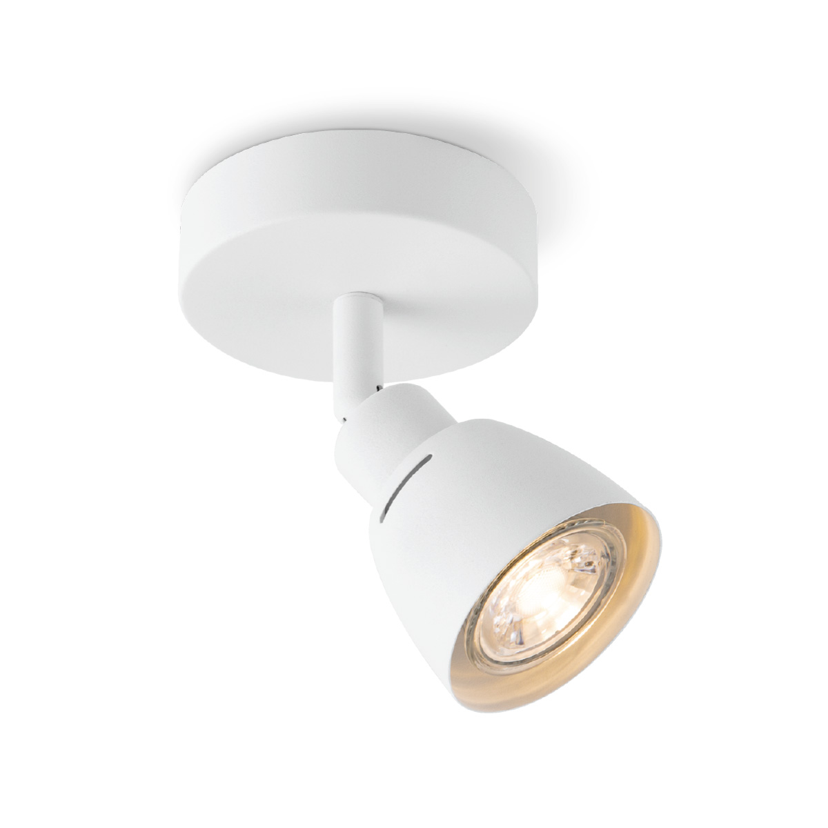 Moderne LED Opbouwspot AKA - Wit - 9.5/9.5/13cm - lichts plafondspot - gemaakt van metaal - voor Woonkamer en Slaapkamer