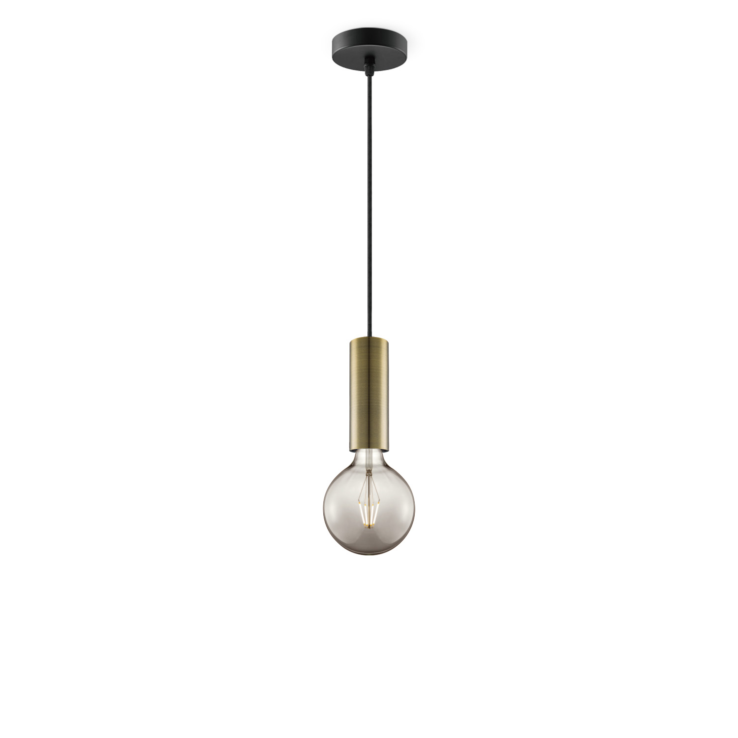 Home sweet home hanglamp Saga brons Globe g125 - smoke