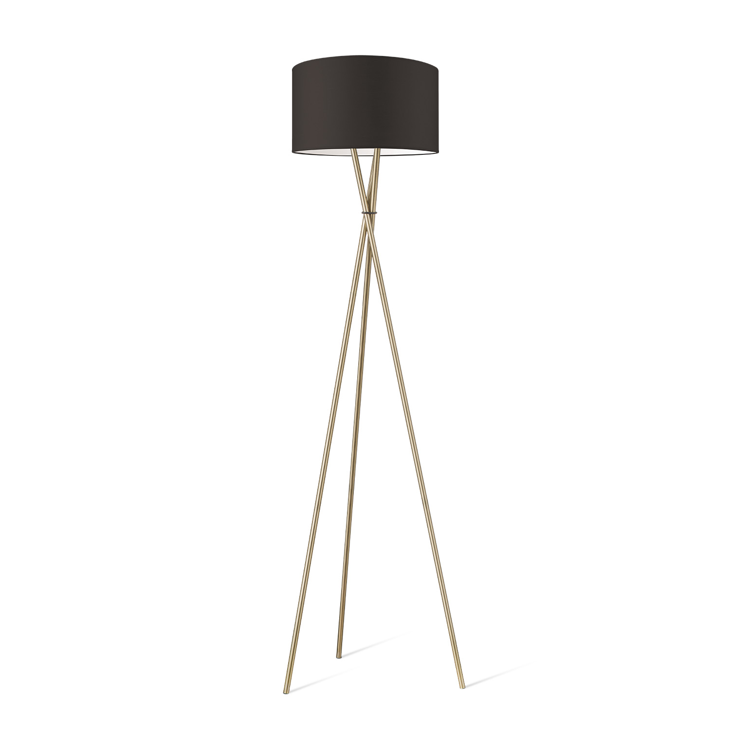 Moderne vloerlamp Bling - Bruin - vloerlamp Legs Brons inclusief lampenkap 40/40/22cm - hoogte vloerlamp 149 cm - geschikt voor E27 LED lamp - Vloerlamp geschikt voor woonkamer, slaapkamer, thuiskantoor