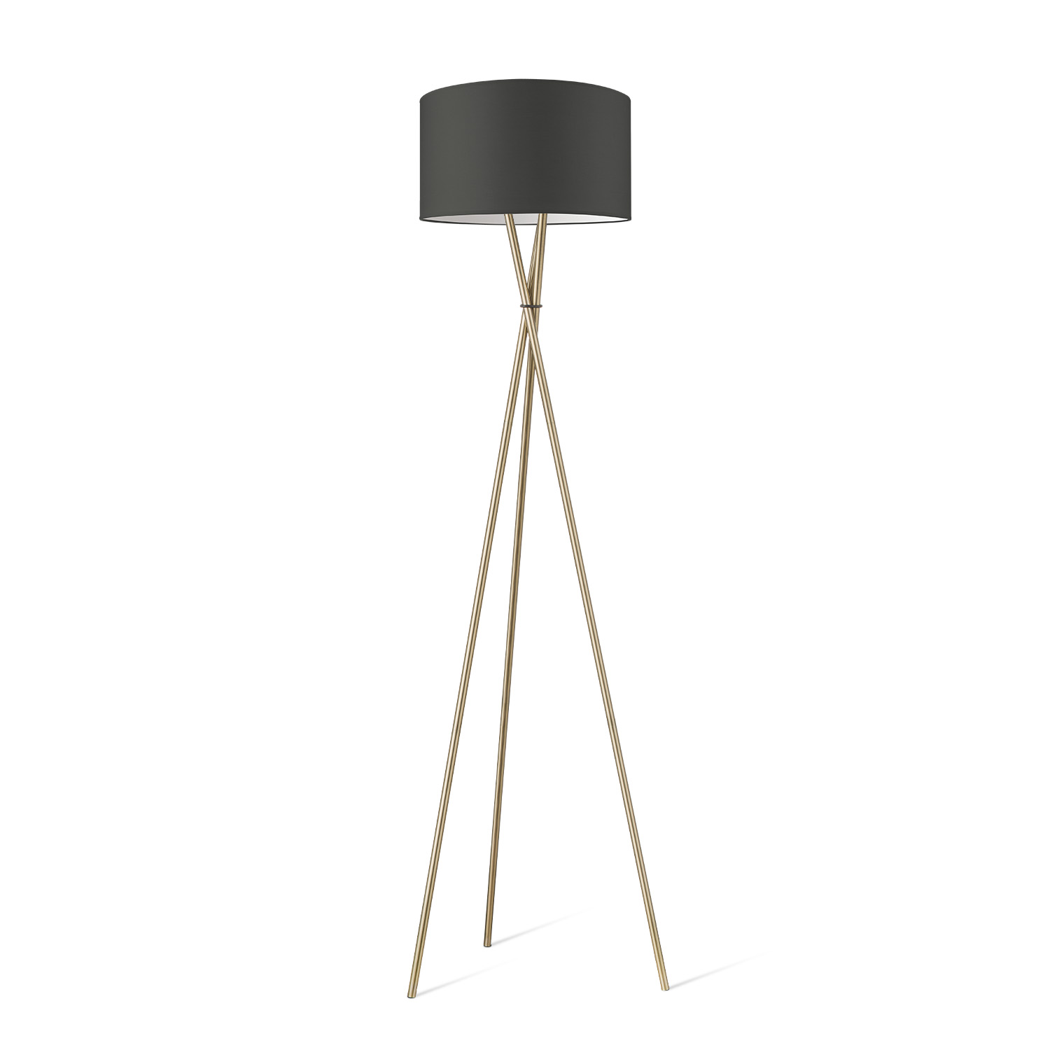 Moderne vloerlamp Bling - Antraciet - vloerlamp Legs Brons inclusief lampenkap 40/40/22cm - hoogte vloerlamp 149 cm - geschikt voor E27 LED lamp - Vloerlamp geschikt voor woonkamer, slaapkamer, thuiskantoor