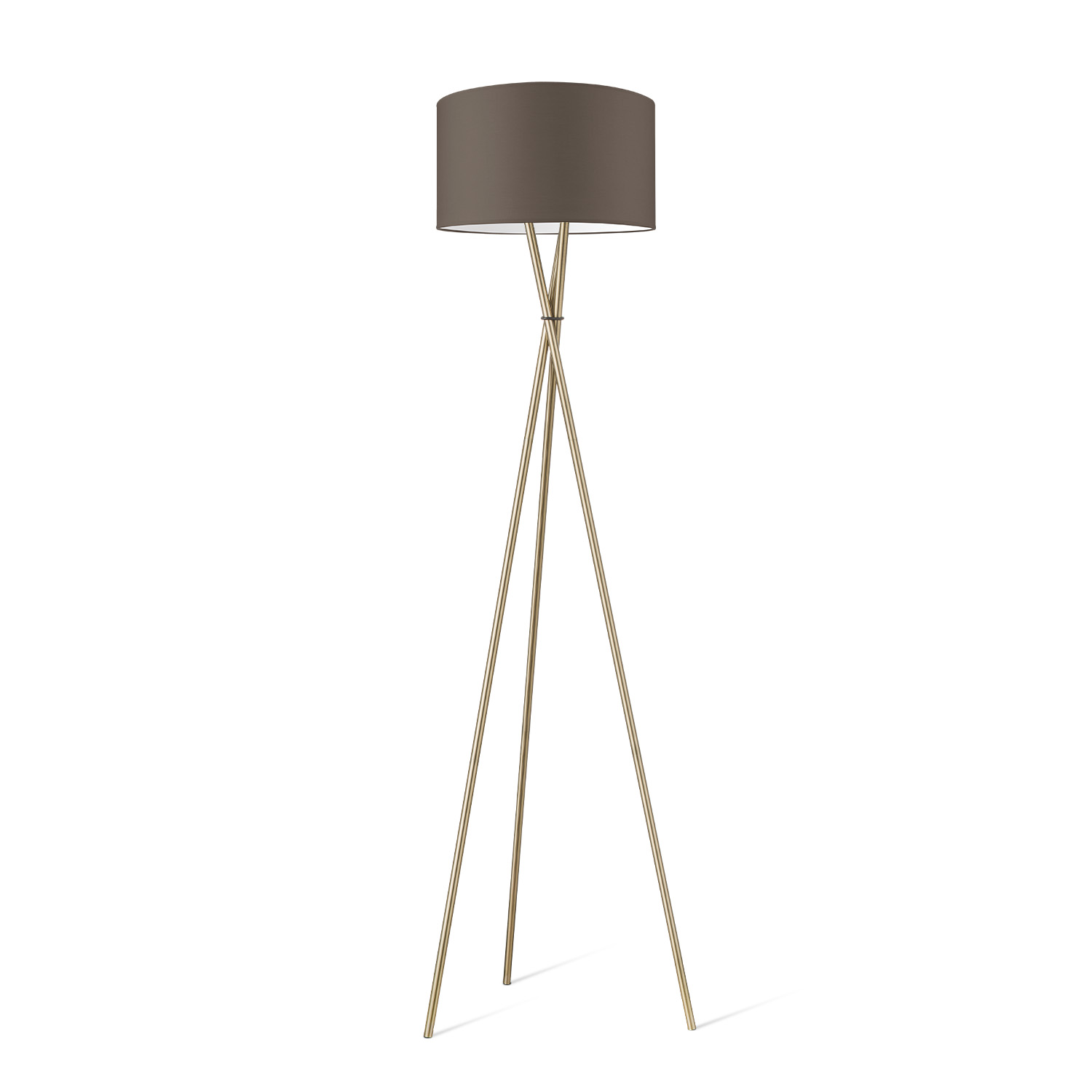 Moderne vloerlamp Bling - Taupe - vloerlamp Legs Brons inclusief lampenkap 40/40/22cm - hoogte vloerlamp 149 cm - geschikt voor E27 LED lamp - Vloerlamp geschikt voor woonkamer, slaapkamer, thuiskantoor