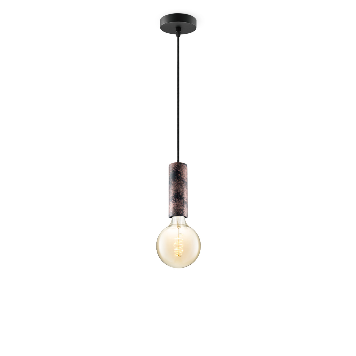 Image of Home sweet home hanglamp Saga roest Spiral g125 - amber