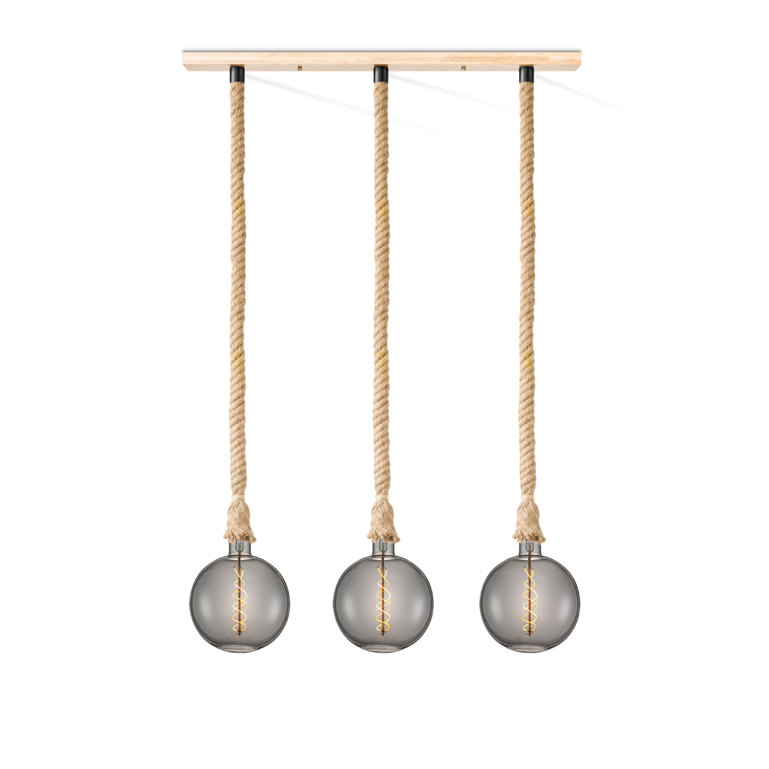 Home sweet home hanglamp Leonardo 3L Spiral g180 - smoke