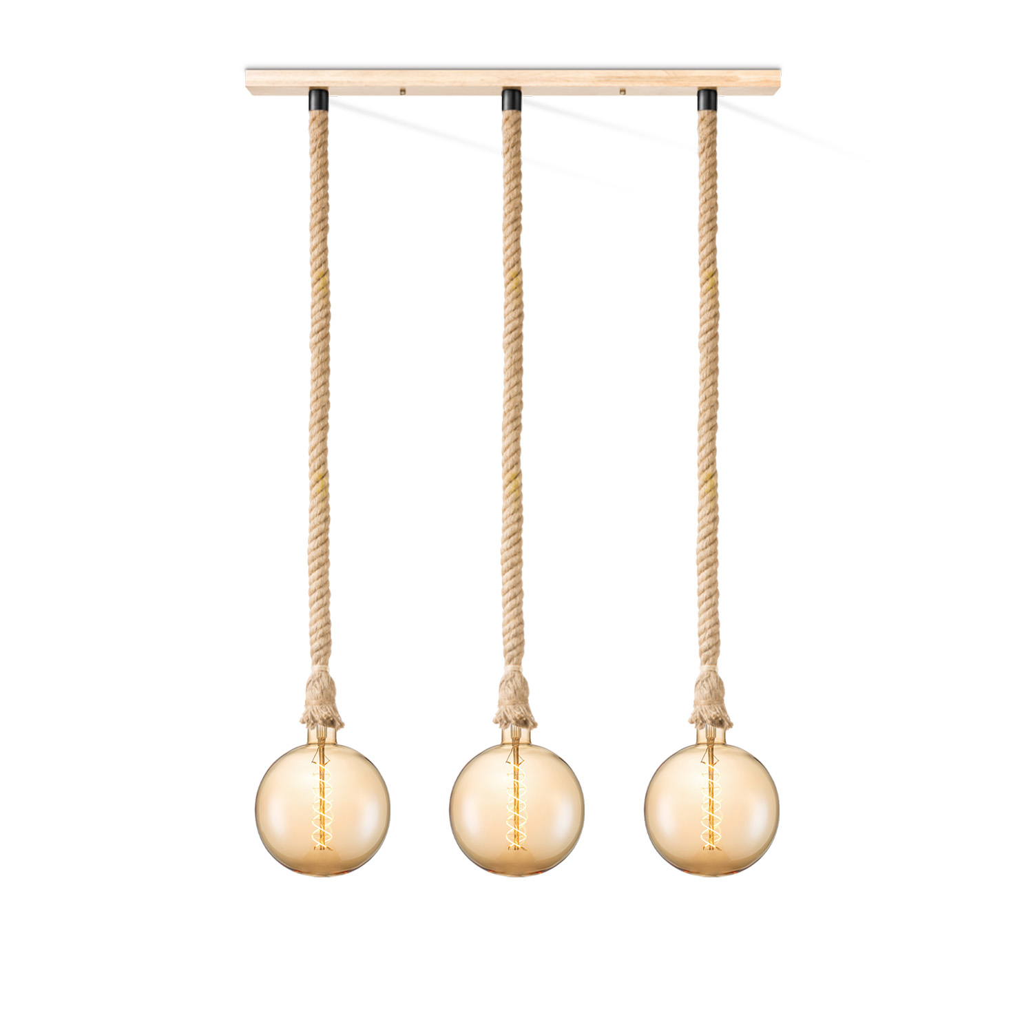 Home sweet home hanglamp Leonardo 3L Spiral g180 - amber