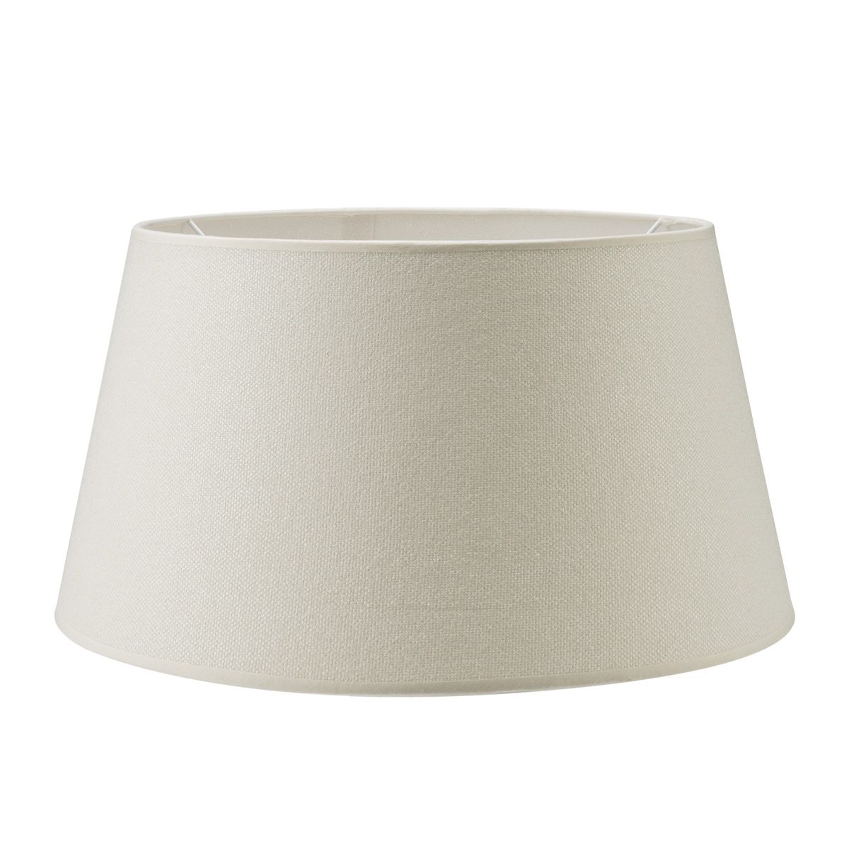 Image of Lampenkap Melrose - Beige - rond schuin - 35/35/19cm - van stof - landelijke stoffen Lampenkap voor E27 lamphouder - RoHS getest - voor tafellamp