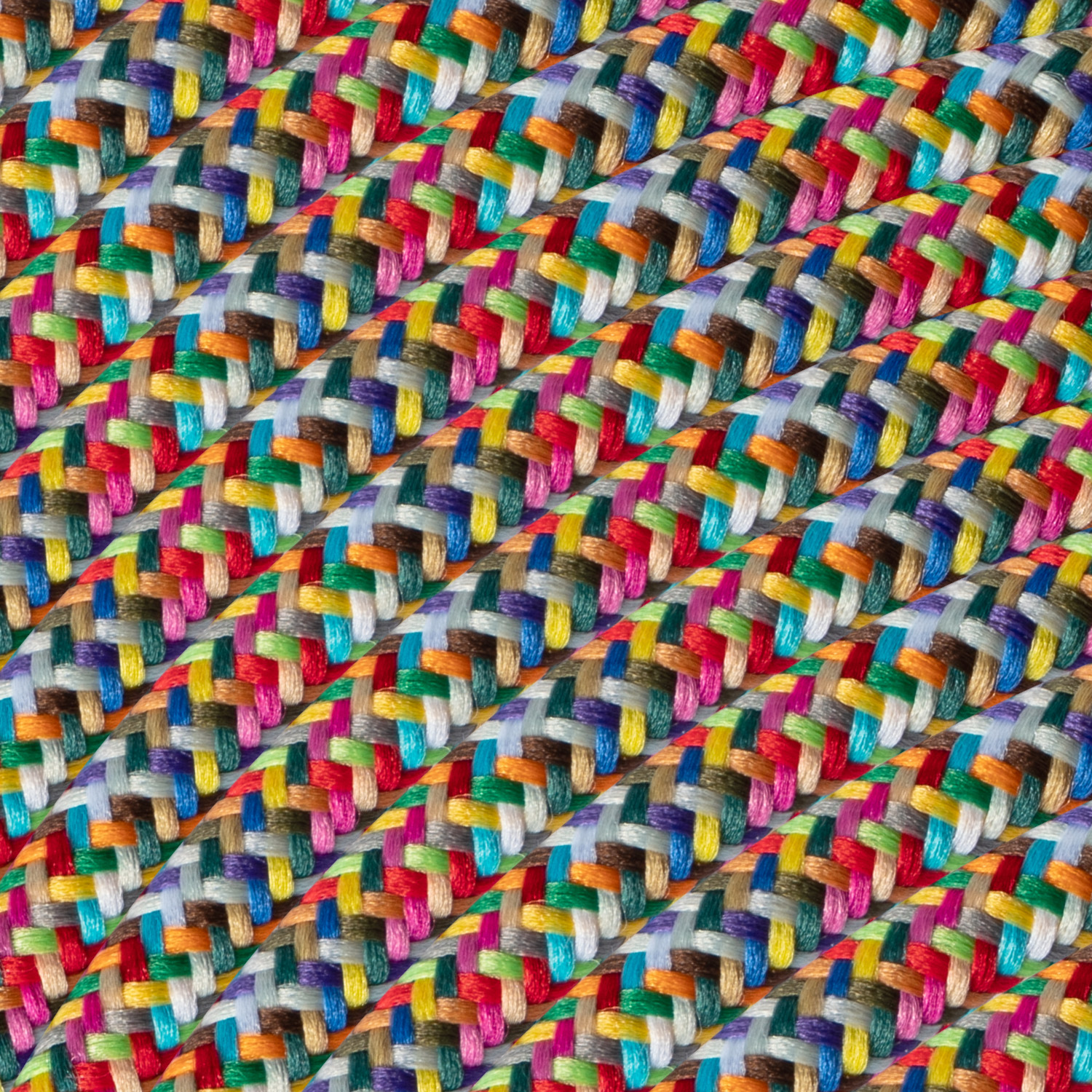 Image of Textiel Kabel - 30 meter lang - Gekleurd - Strijkijzersnoer 3 x 0,75 mm met aardingsgeleider - met textielmantel - pendelleiding lampkabel - Accessoires voor lampen - Binnen gebruik