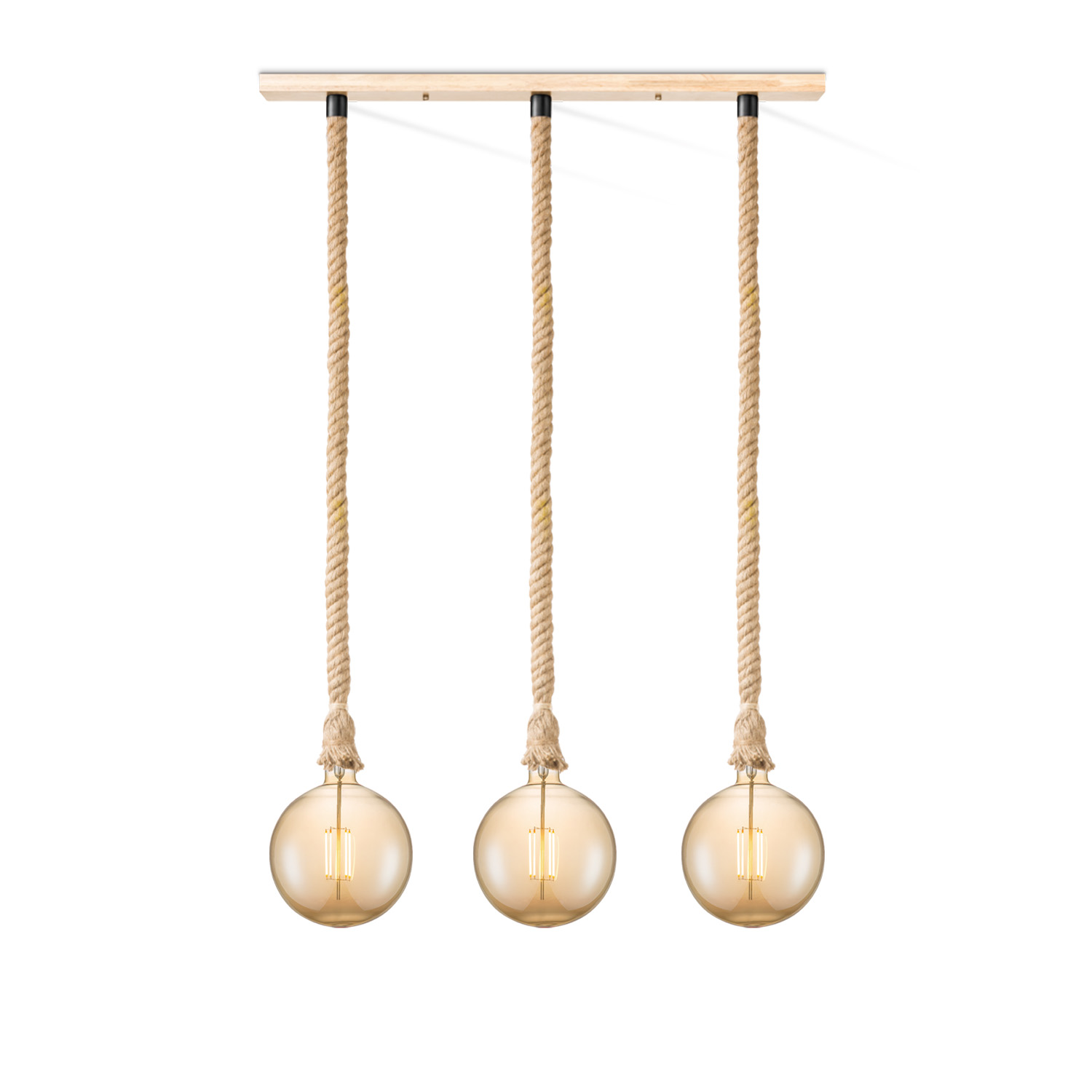 Home sweet home hanglamp Leonardo 3L Globe groot - amber