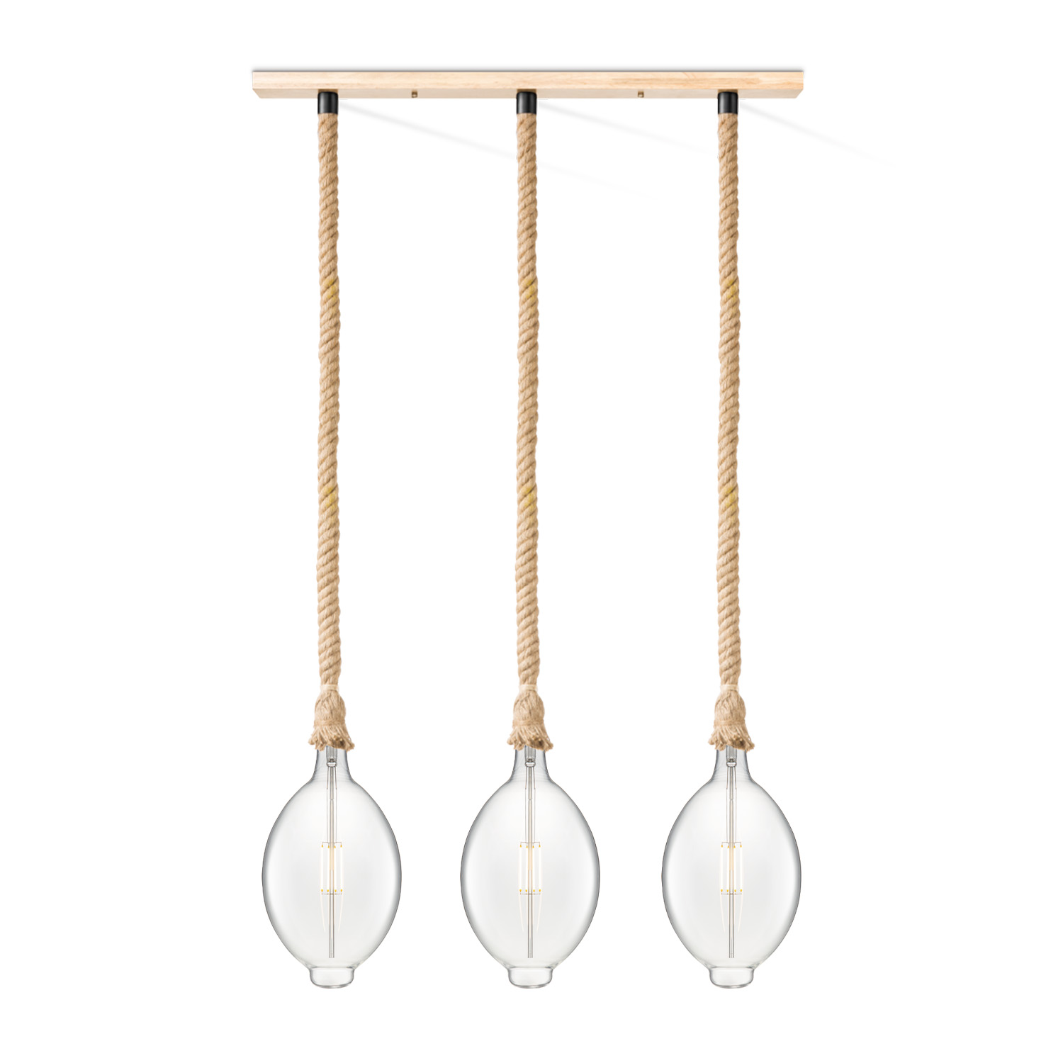 Home sweet home touw hanglamp Leonardo 3l Oval - helder