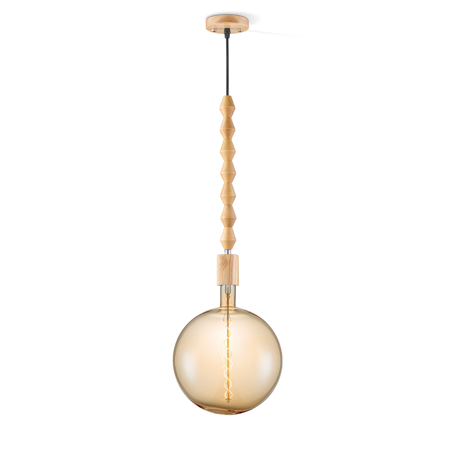 Image of Home sweet home hanglamp Dana Spiral g260 - amber