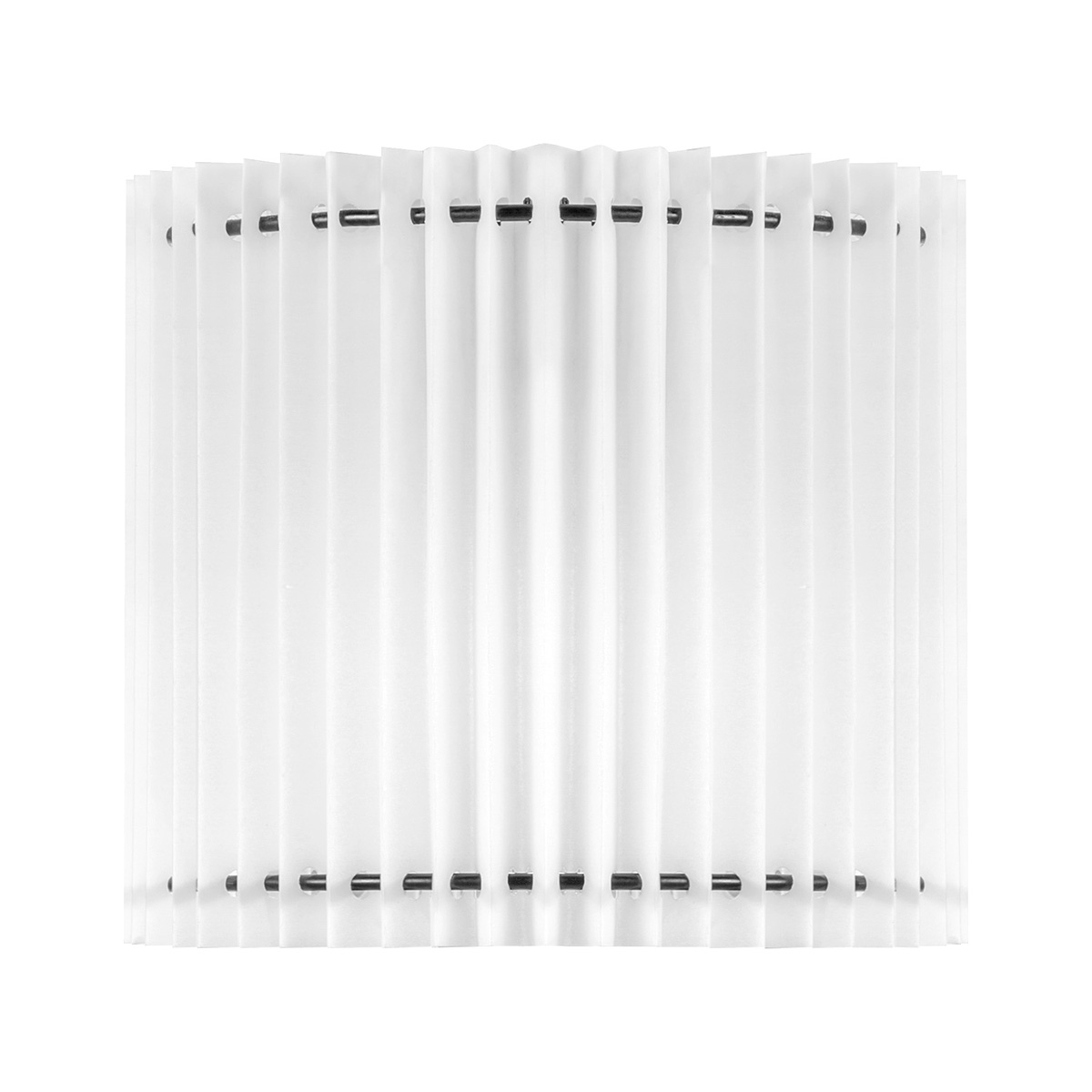 Papieren Gevouwen Lampenkap - Cilindrisch - White - ø20 x 17 cm - E27 fitting - Voor Wandlampen en Tafellampen - Ontworpen voor woonkamer en eetkamer