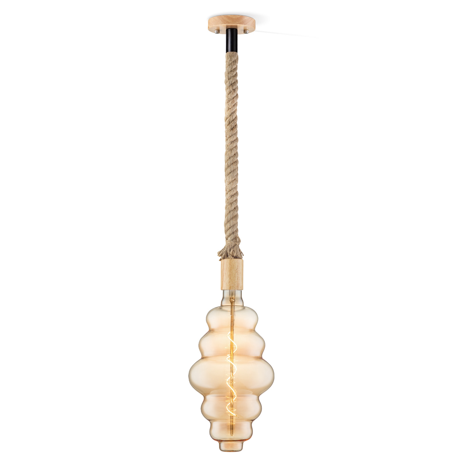 Image of Home sweet home hanglamp Leonardo Cloud - amber