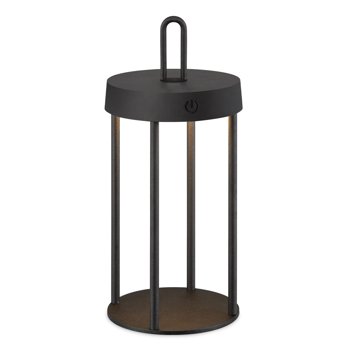 Draadloze Oplaadbare LED Tafellamp - Binnen & Buiten - Dimbaar - ø12.8 x 28.4 cm - Warmwit licht - 3000mAh - Zwart