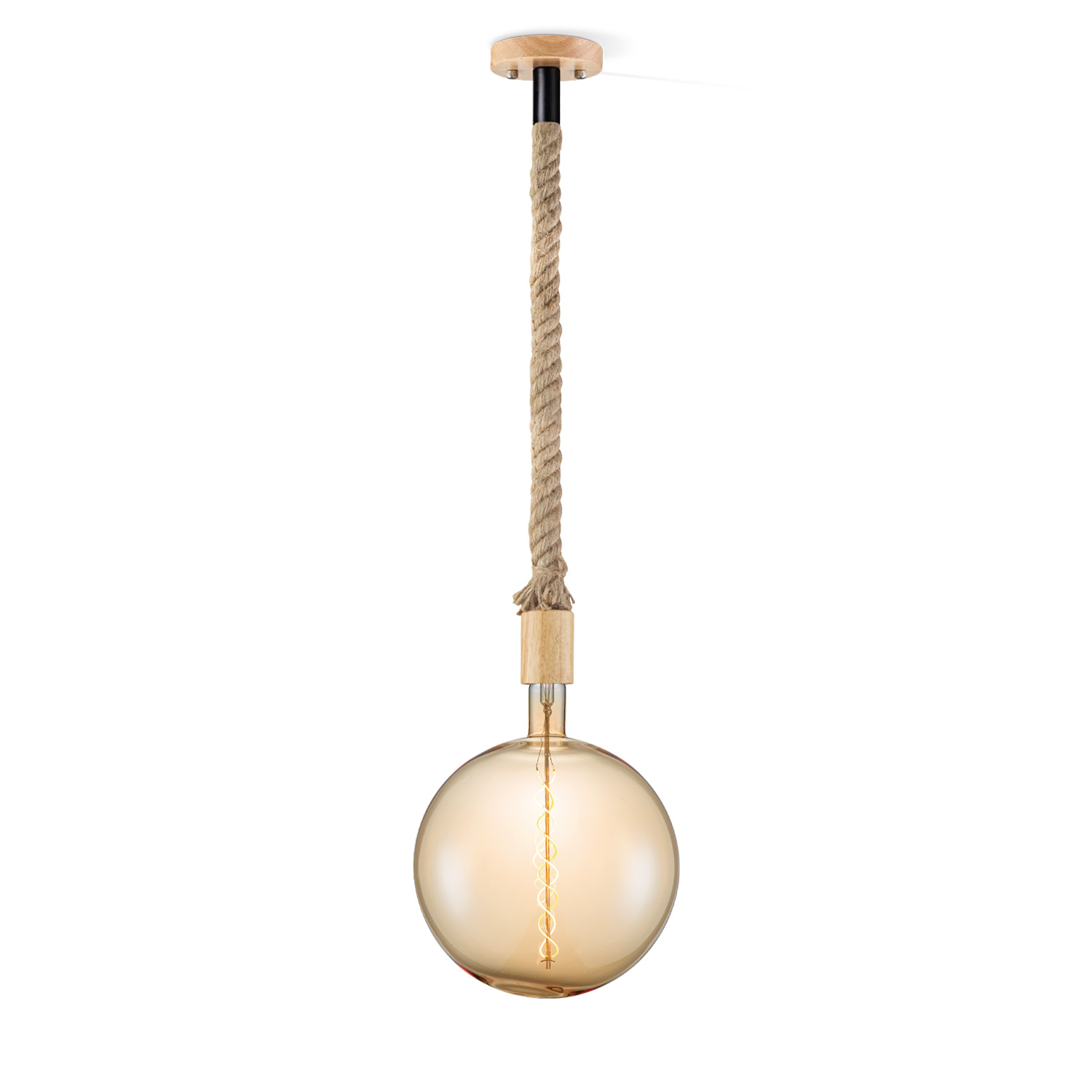 Image of Home sweet home hanglamp Leonardo Spiral g260 - amber