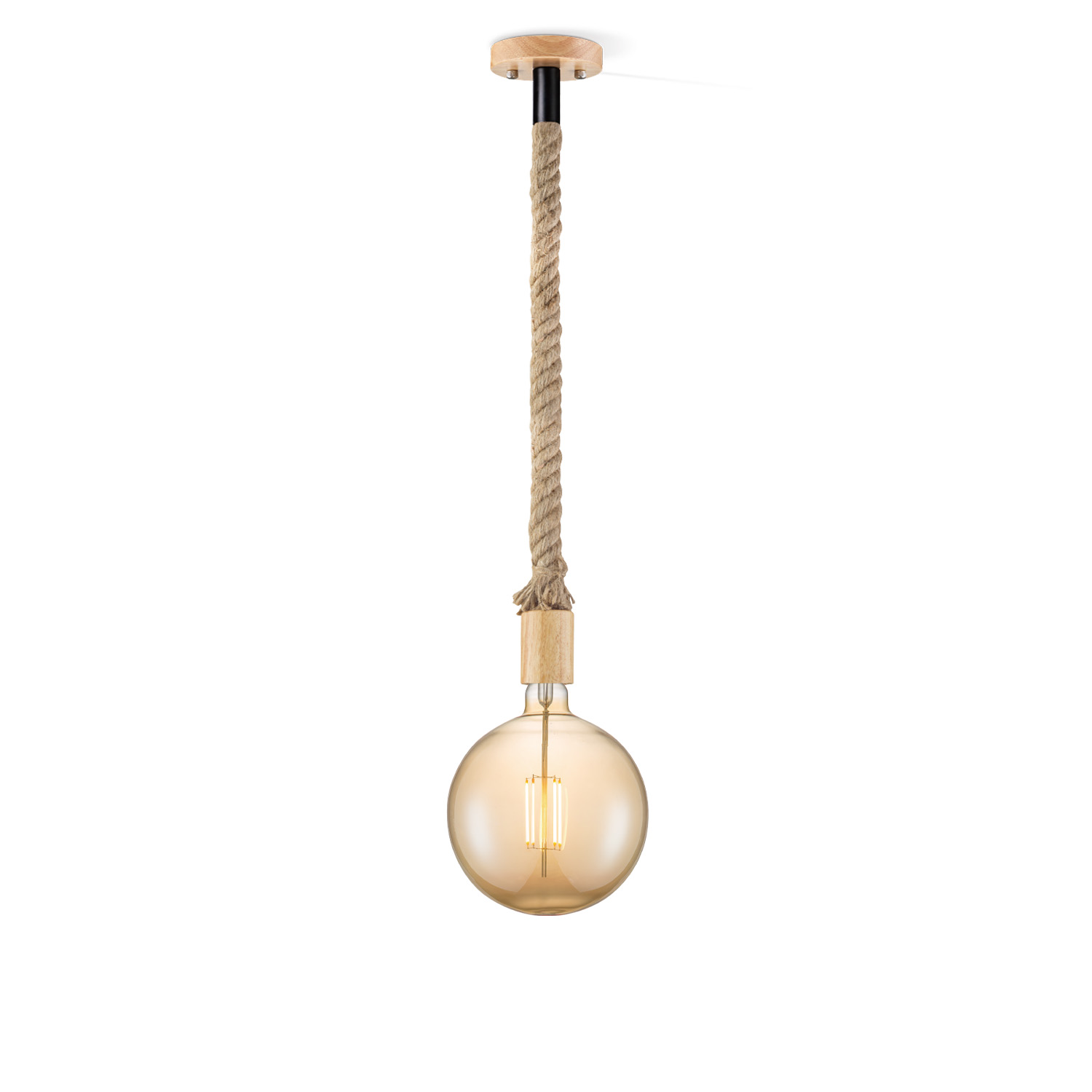 Home sweet home hanglamp Leonardo Globe g180 - amber