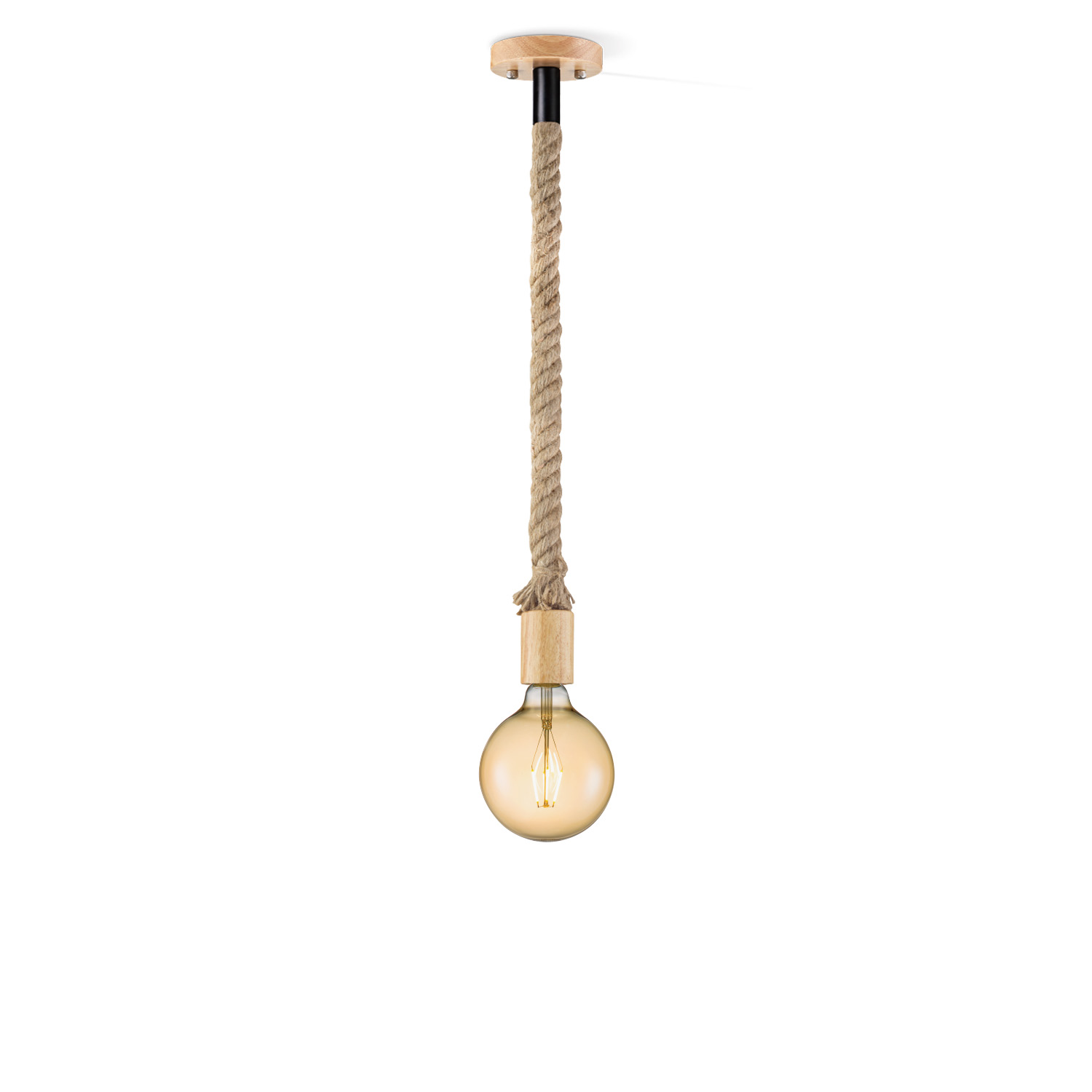 Home sweet home hanglamp Leonardo Globe g125 - amber
