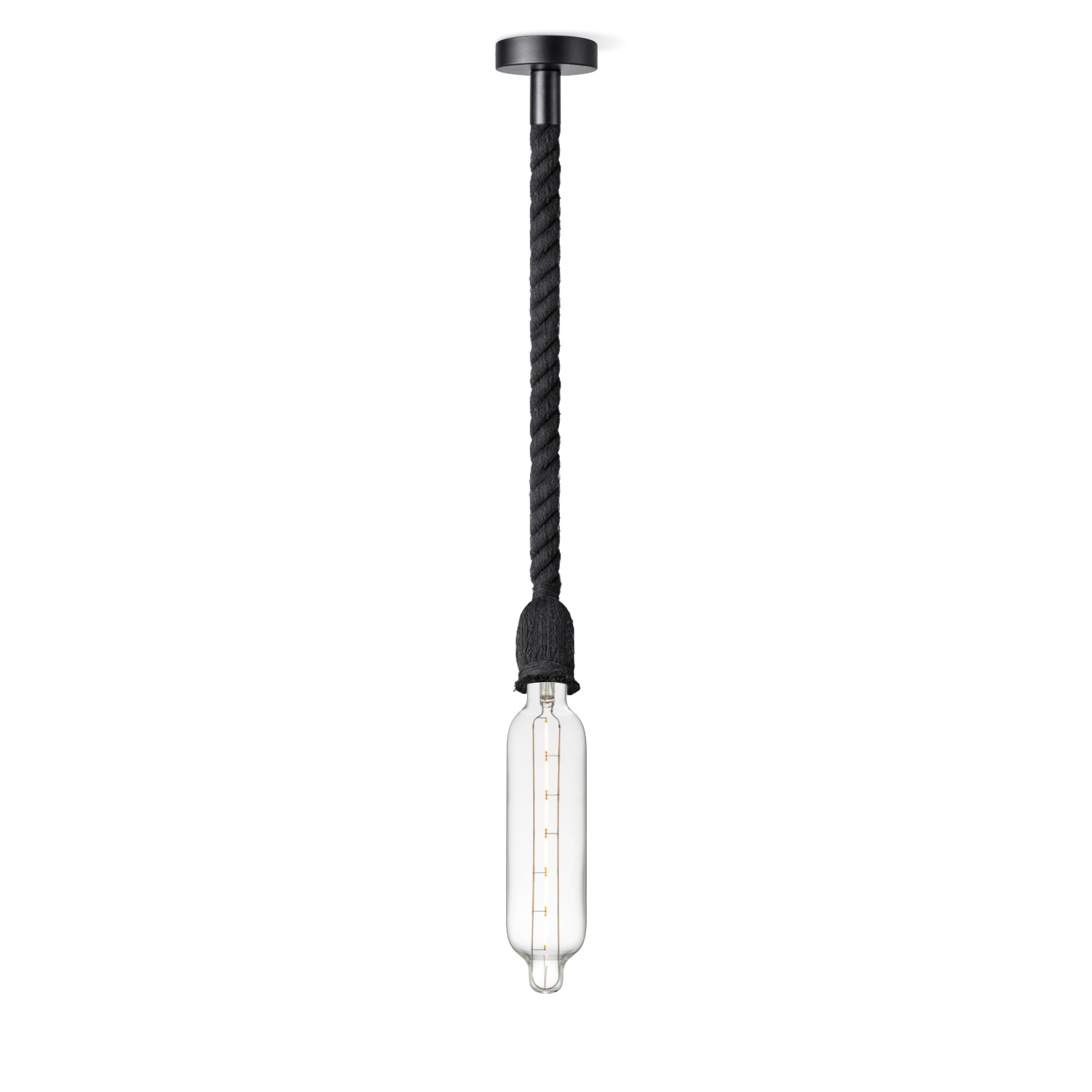 Home sweet home hanglamp Leonardo zwart Tube - helder