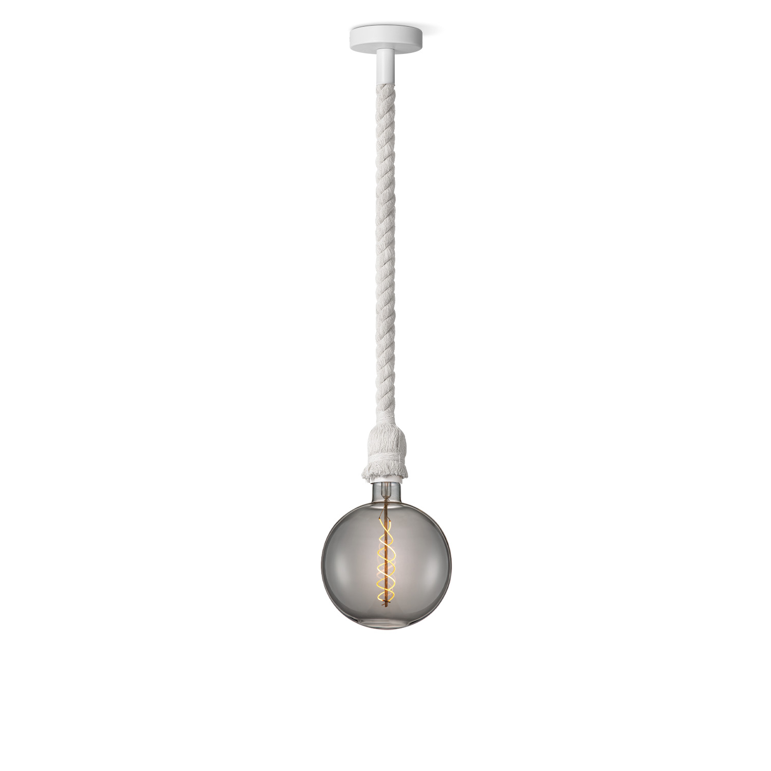 Home sweet home hanglamp Leonardo wit Spiral g180 - smoke